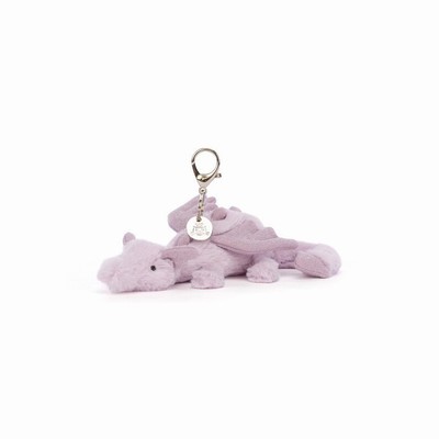 Jellycat Lavender Dragon Bag Charm New Zealand | DREBG3465